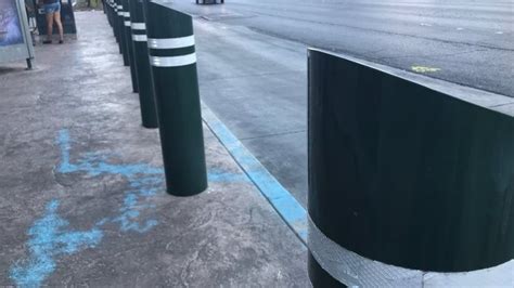 lv bollards|Second set of safety bollards to be installed on The .